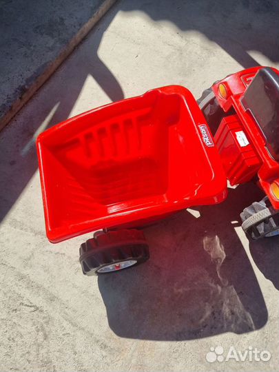 Детский электромобиль трактор с прицепом