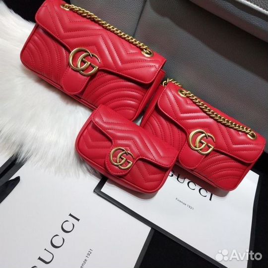 Сумка Gucci Mormon натуральная кожа 5 цветов