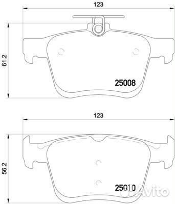 Колодки тормозные audi A3/VW golf VII 12- задние