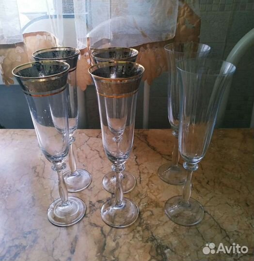 Бокал фужер богемское стекло хрусталь чсср