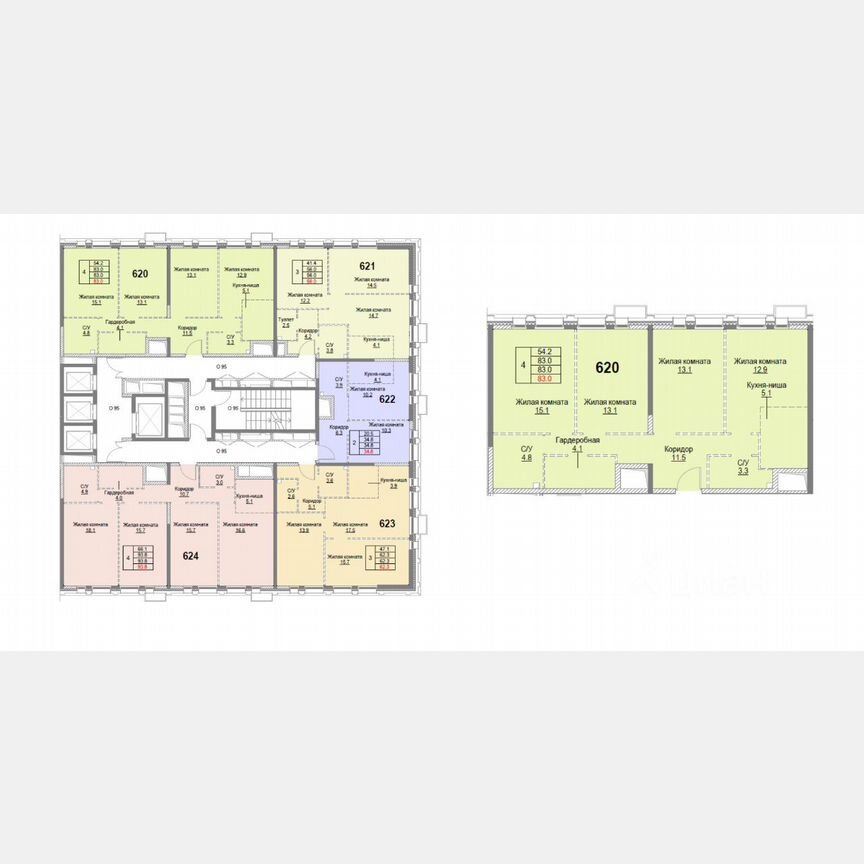 4-к. квартира, 83 м², 7/32 эт.