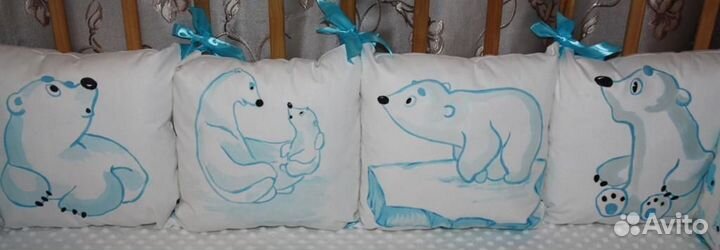 Бортики подушки в детскую кроватку