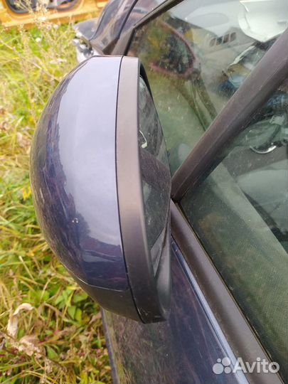 Левое боковое зеркало пежо 308 темно-синее