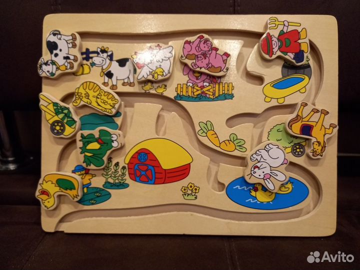 Деревянный развивающий лабиринт