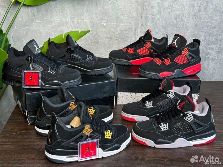 Nike Air Jordan 4 Черные