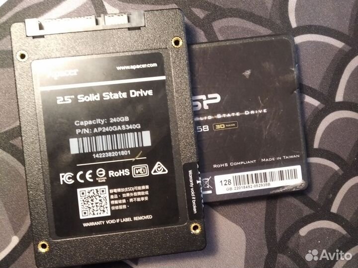 7 штук ssd 960gb/512gb/240