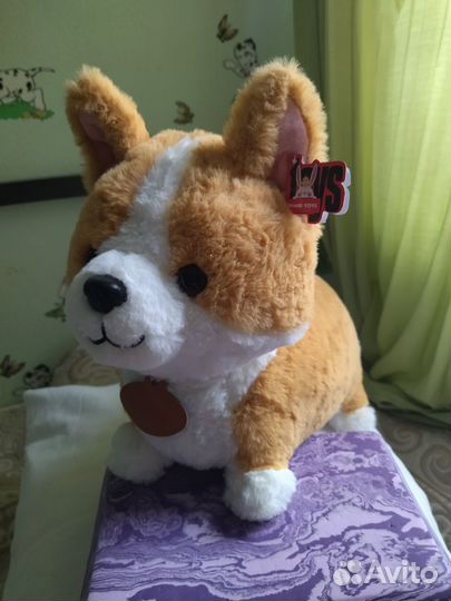 Собака Корги новая мягкая игрушка