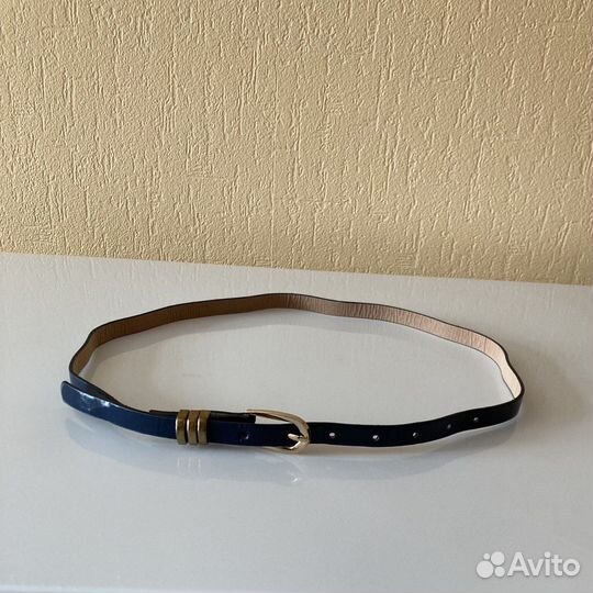 Новый тонкий Ремень синего цвета