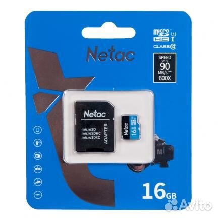 Карта памяти microSD 16Gb Netac Class 10 NT02P500S