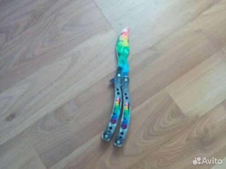 Нож бабочка из кс го деревянный