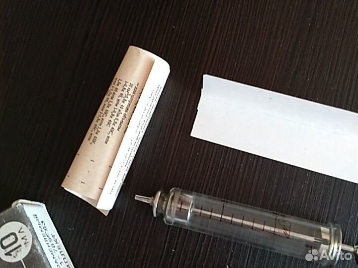 Шприц стеклянный, иньекционный