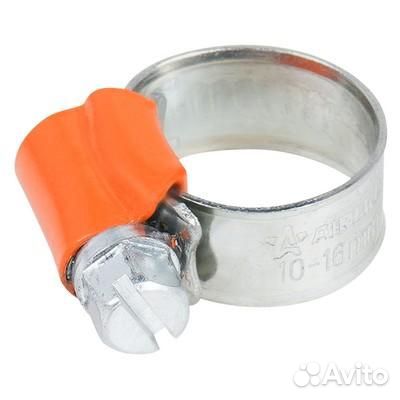 Хомут 10-16/9,7 мм, червячный, усиленный, w1 (оцин