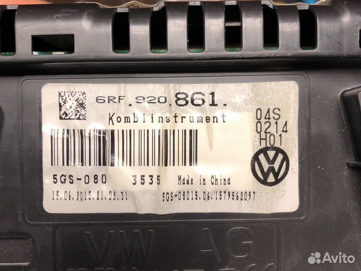 Приборная панель volkswagen polo sedan