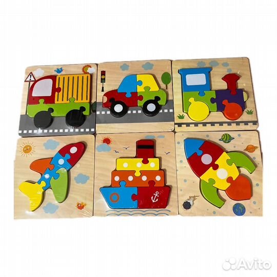 Деревянные пазлы фигурные