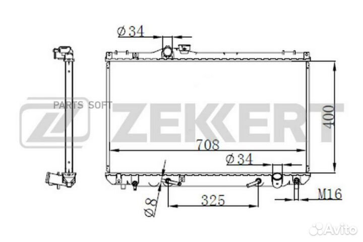 Радиатор охлаждения Тойота Марк 2 (X100) 96