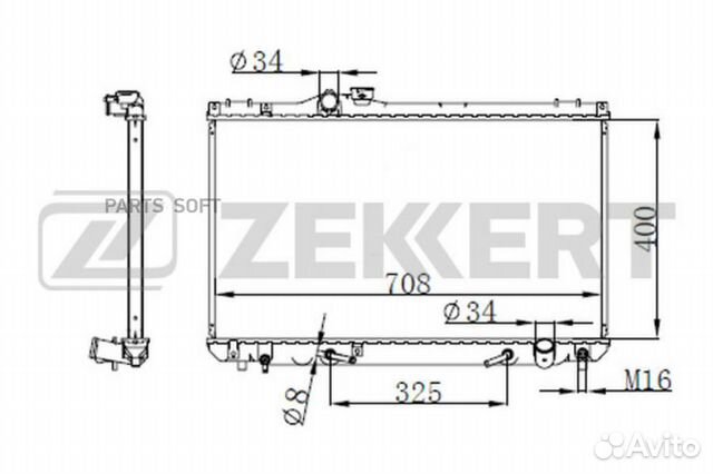 Радиатор охлаждения Тойота Марк 2 (X100) 96