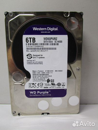 Жесткий диск 6Tb WD WD60purz