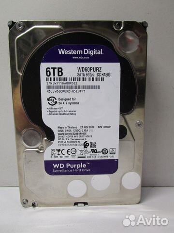 Жесткий диск 6Tb WD WD60purz