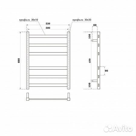 Полотенцесушитель водяной Point Меркурий PN83156