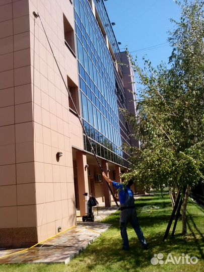 Мойка фасада и окон деионизированной водой WFR