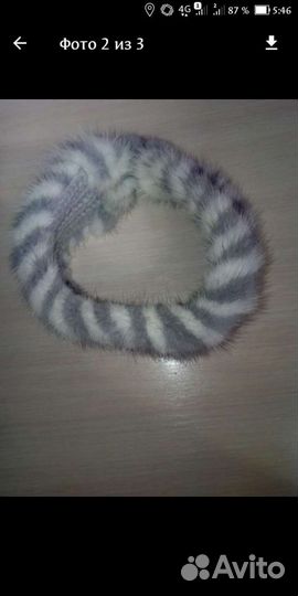 Норковая повязка на голову