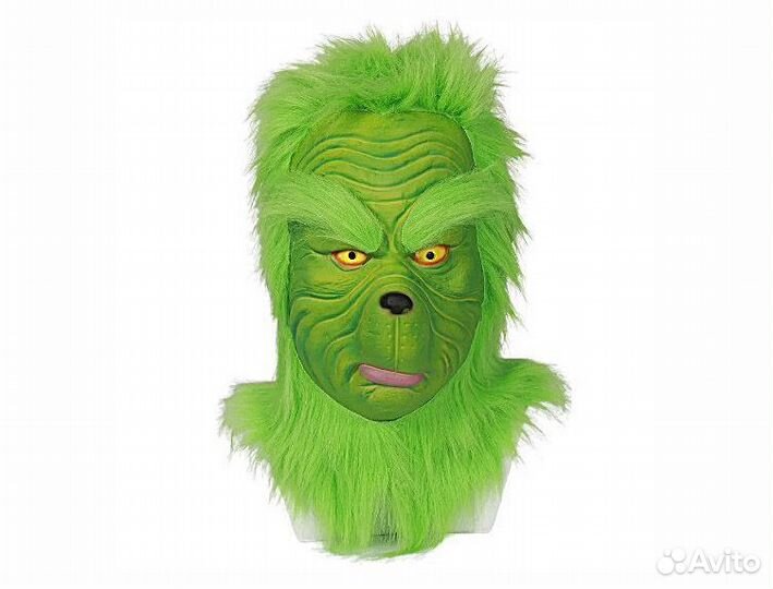 Маска Гринч карнавальная латекс