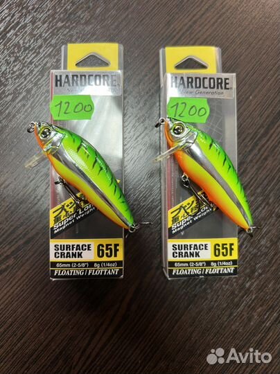 Воблера Yo-Zuri Hardcore Surface Crank 65F