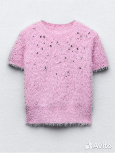 Пушистый топ zara