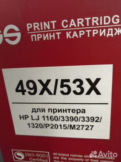Картридж для принтера HP. Новый. 49/53x