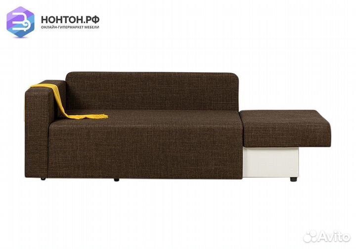 Диван еврокнижка Плей коричневый