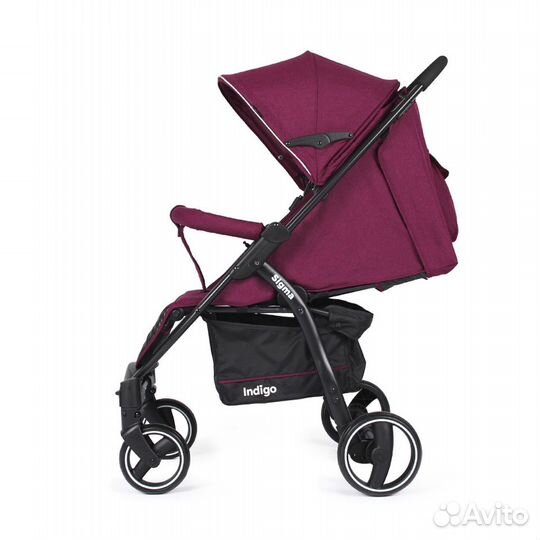 Коляска прогулочная Indigo sigma бордовый