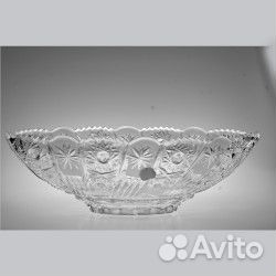 Хрустальный салатник ба-1398 h-92 d-300*168