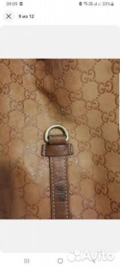Gucci сумка кожа. Винтаж. Шопер
