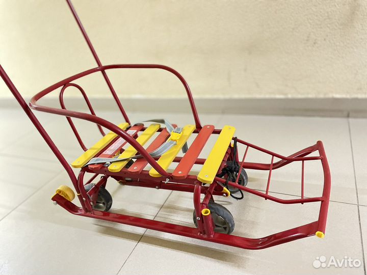 Детские санки с колесами nika