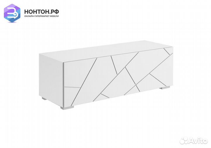 Тумба под тв Гранж тм-003 белый шагрень / матовый