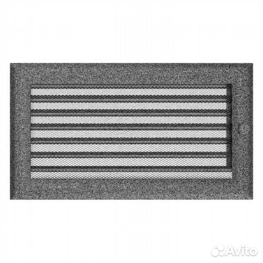 Вент решетка Kratki Оскар Черный хром с жалюзи 17