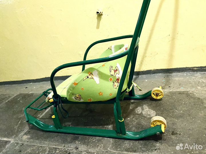 Санки с колесами без матрасика