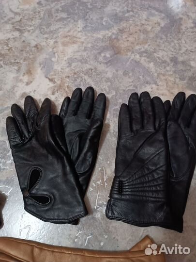 Перчатки кожаные