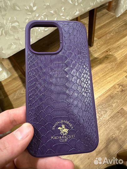 Чехол на iPhone 14 pro max кожаный