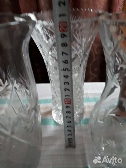 Вазы хрусталь и стекло