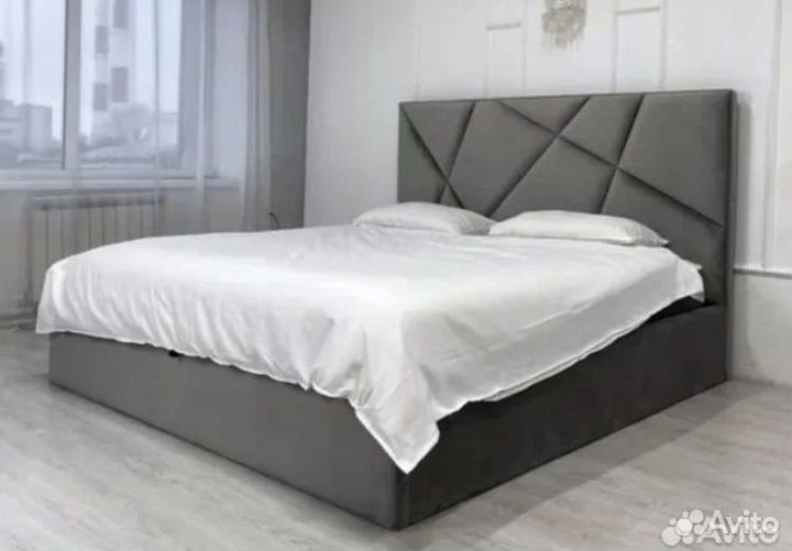 Кровать с мягким изголовьем 160 200