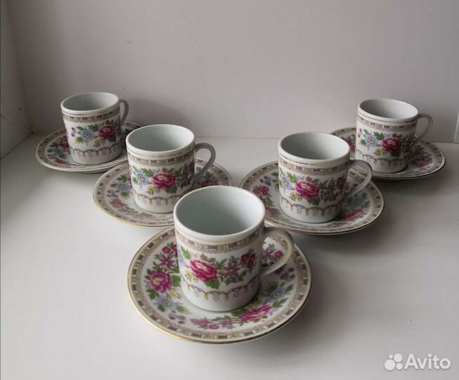 Чашка с блюдцем фарфор