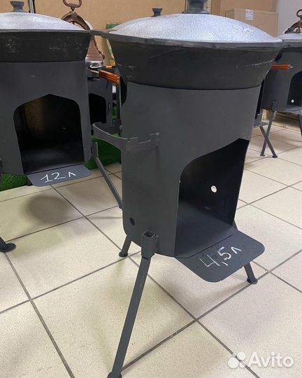 Казан чугунный с печью