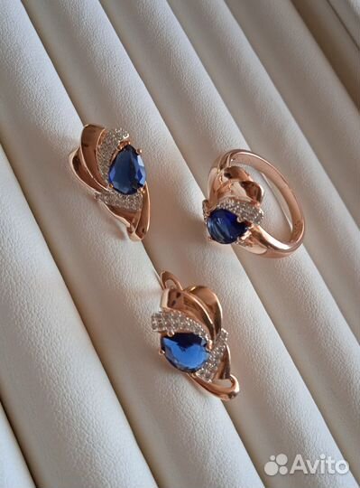 Серьги+ кольцо