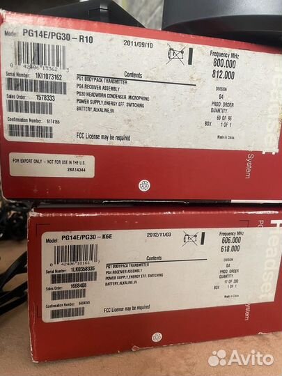 Радиокомплект Shure с гарнитурой Pg30 (r10, k6e)