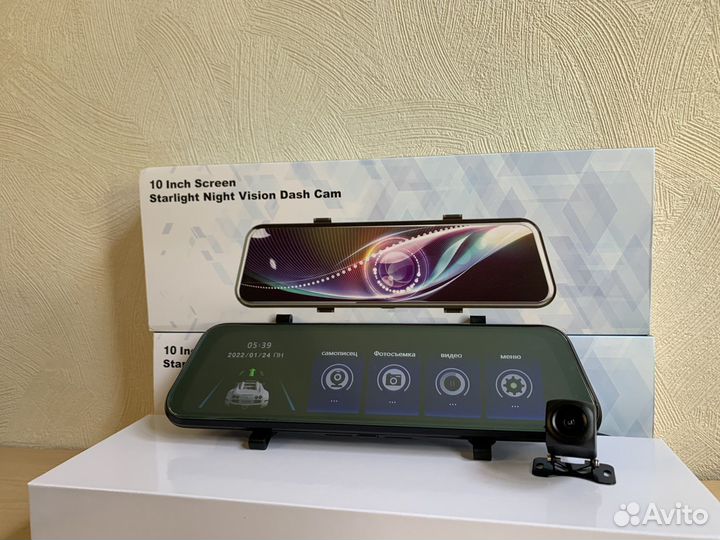 Видеорегистратор зеркало 10 дюймов сенсорный