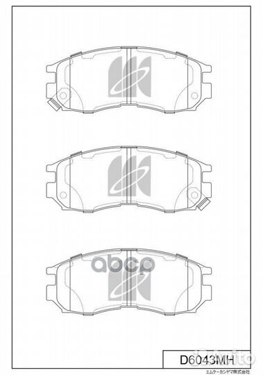 Колодки тормозные дисковые D6043MH D6043MH MK K