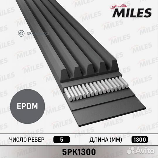 Miles 5PK1300 Ремень приводной поликлиновой 5PK130