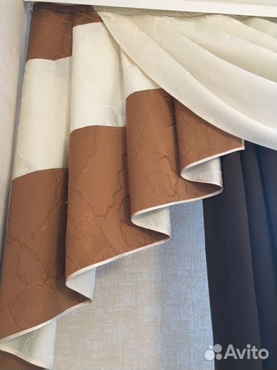 Ламбрекен + шторы шириной 3,5-3,6м