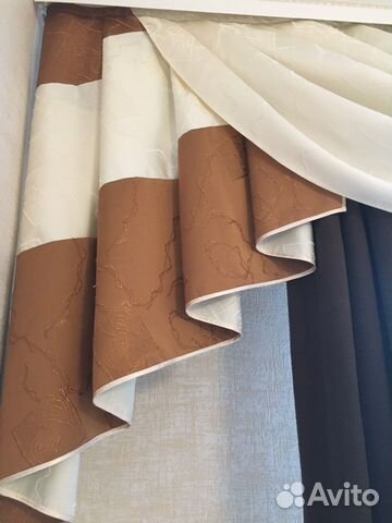 Ламбрекен + шторы шириной 3,5-3,6м